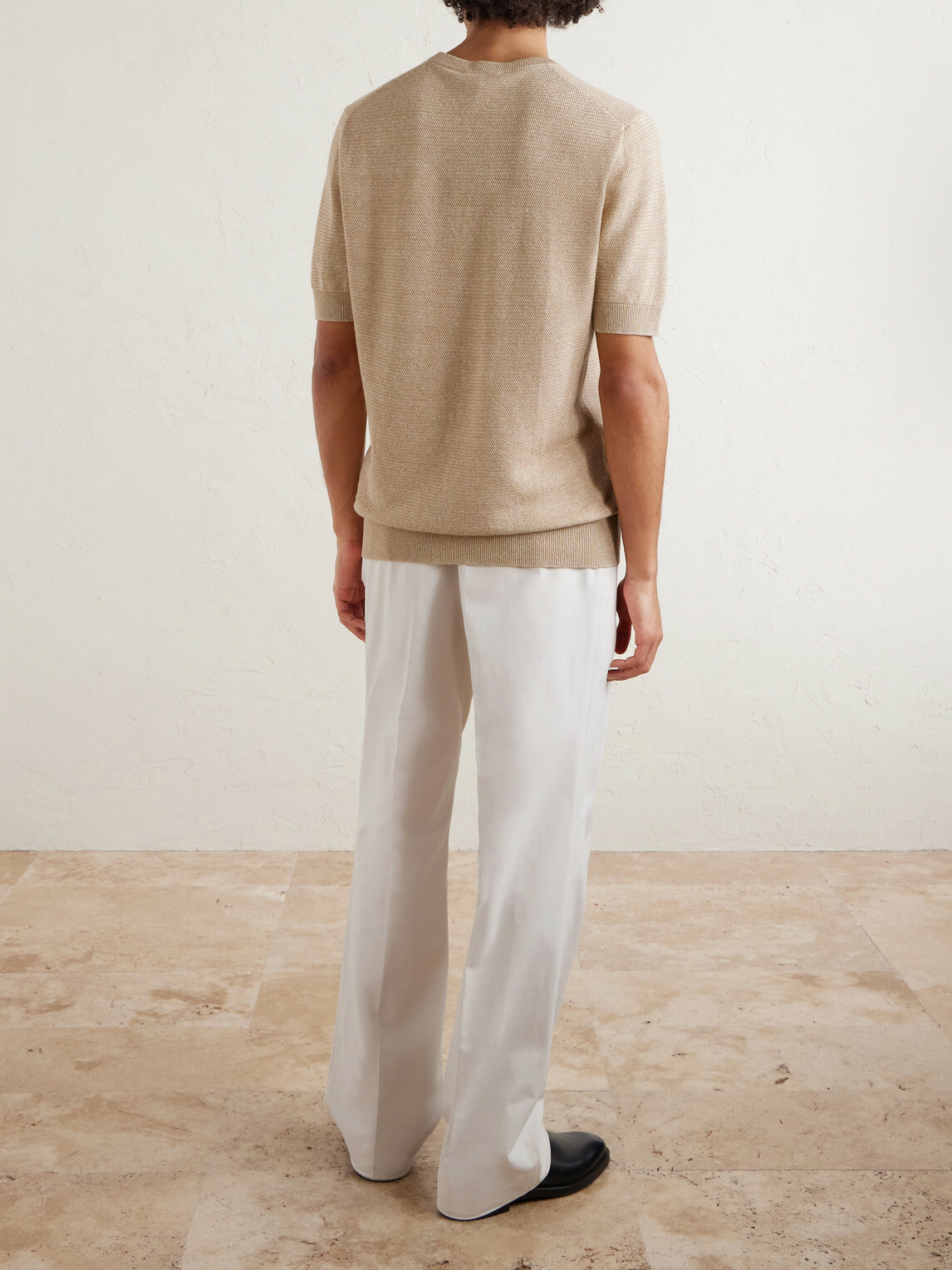 Dolce&Gabbana - Linen-Blend T-Shirt - Neutrals