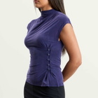 Peachy Den Women's Kylie Button Top in Aubergine