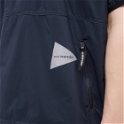 And Wander Men's Pertex Wind T-Shirt in Navy