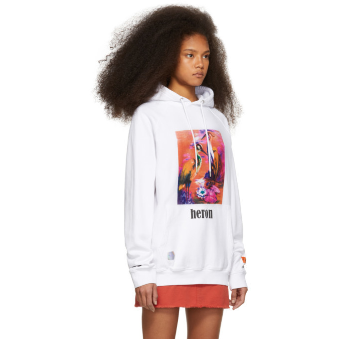 Heron Preston White Heron Hoodie Heron Preston