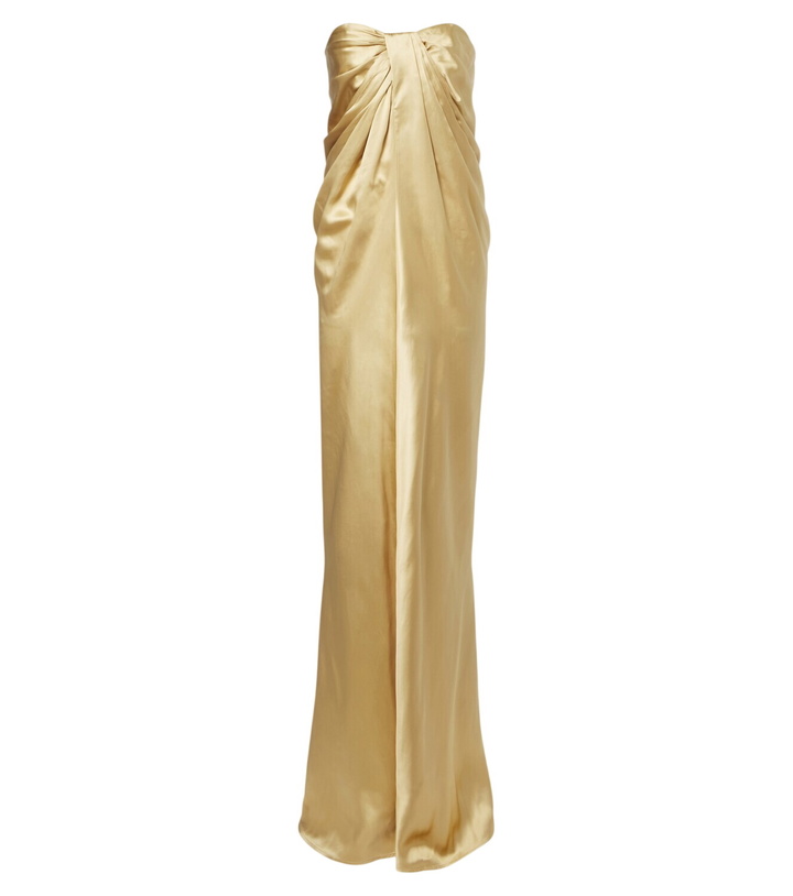 Photo: Tove Zenaida gathered satin bustier gown