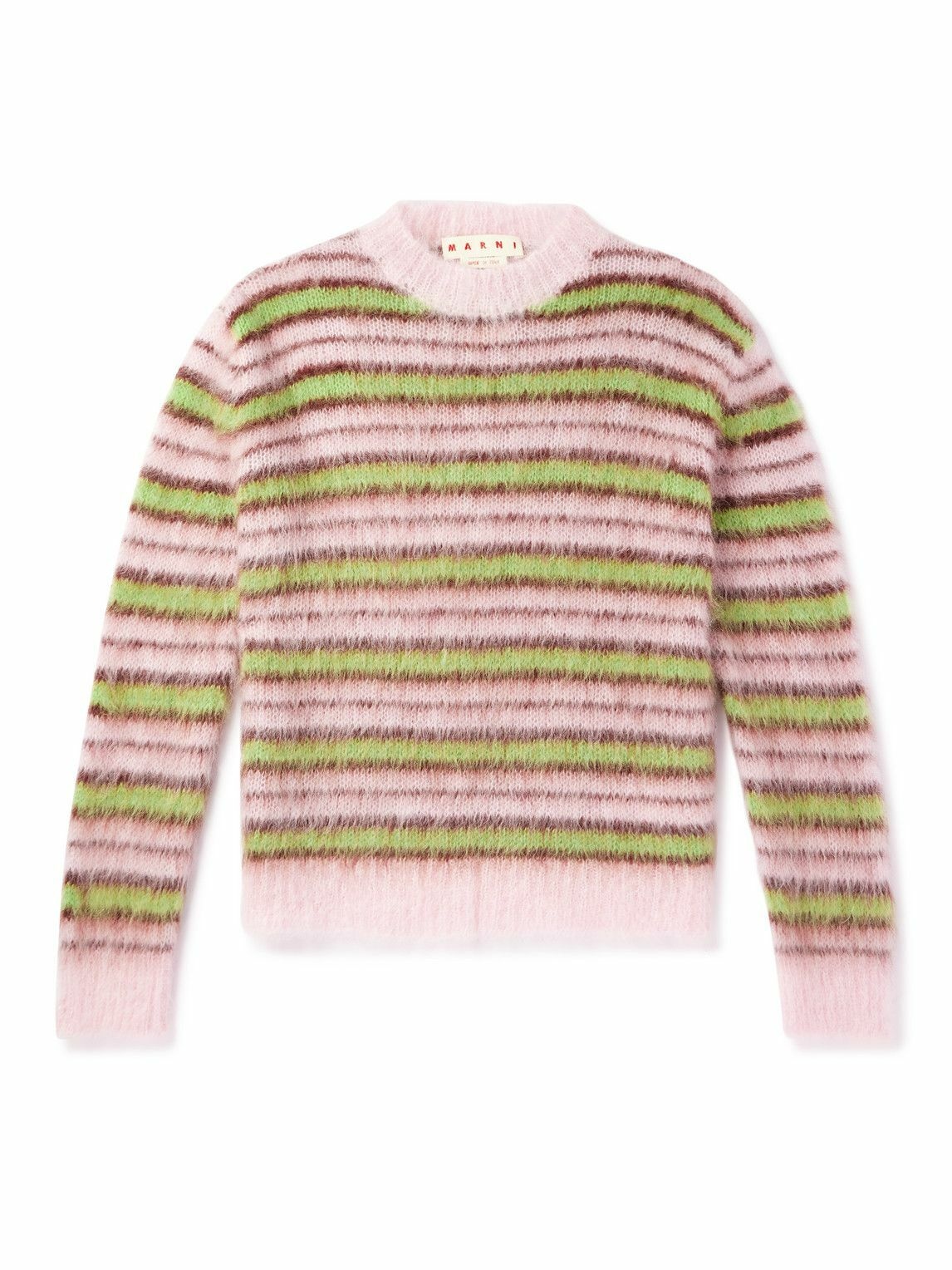 Marni - Striped Mohair-Blend Sweater - Pink Marni
