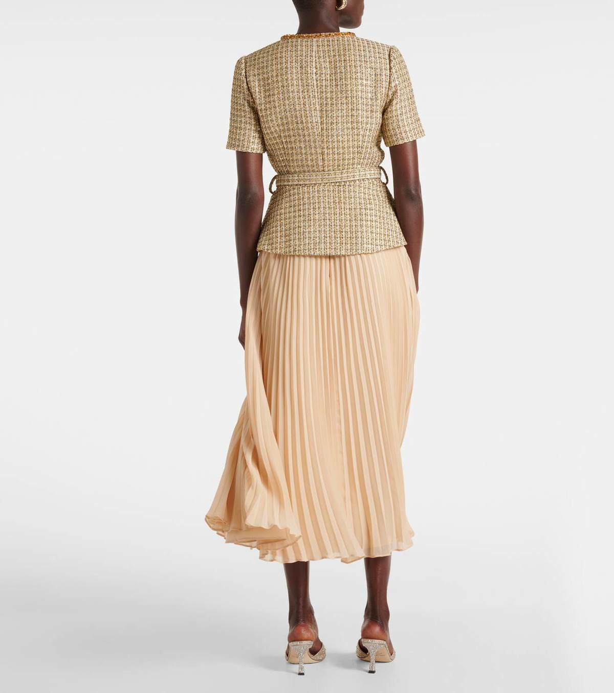 SELF-PORTRAIT ワンピース Plisse boucle midi dress955692 Self-Portrait Plissé bouclé midi dress Self-Portrait
