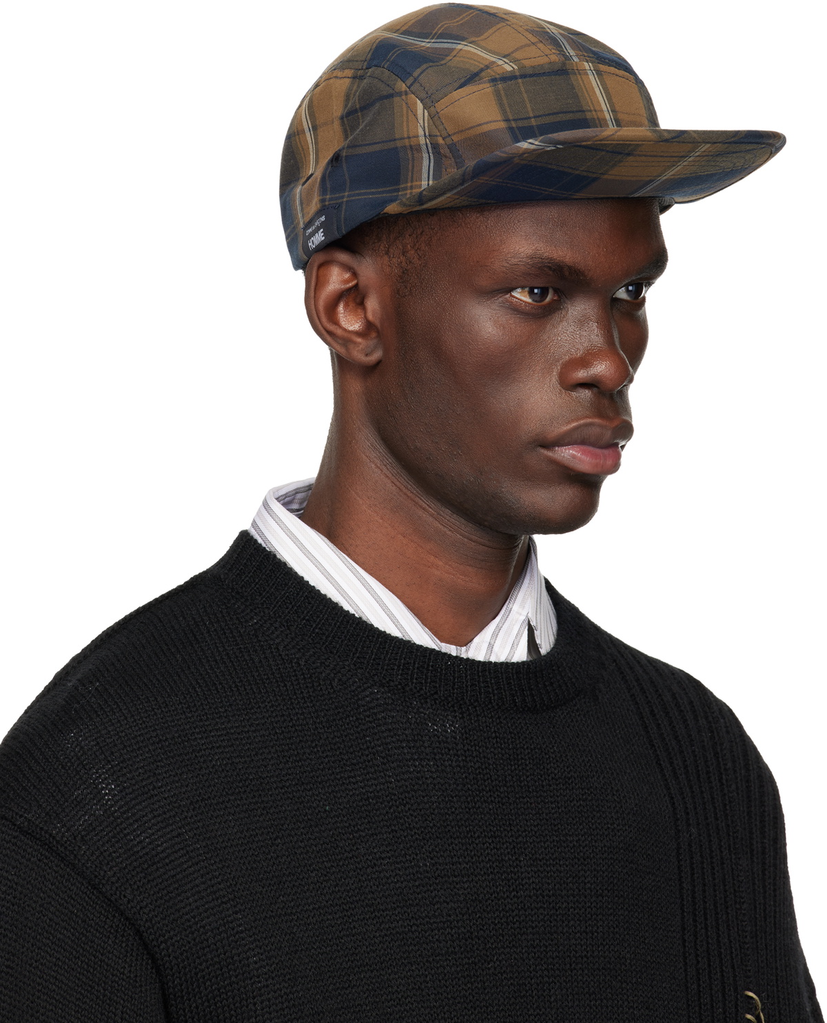 Comme des Garçons Homme Khaki & Brown BRIEFING Edition Check Cap