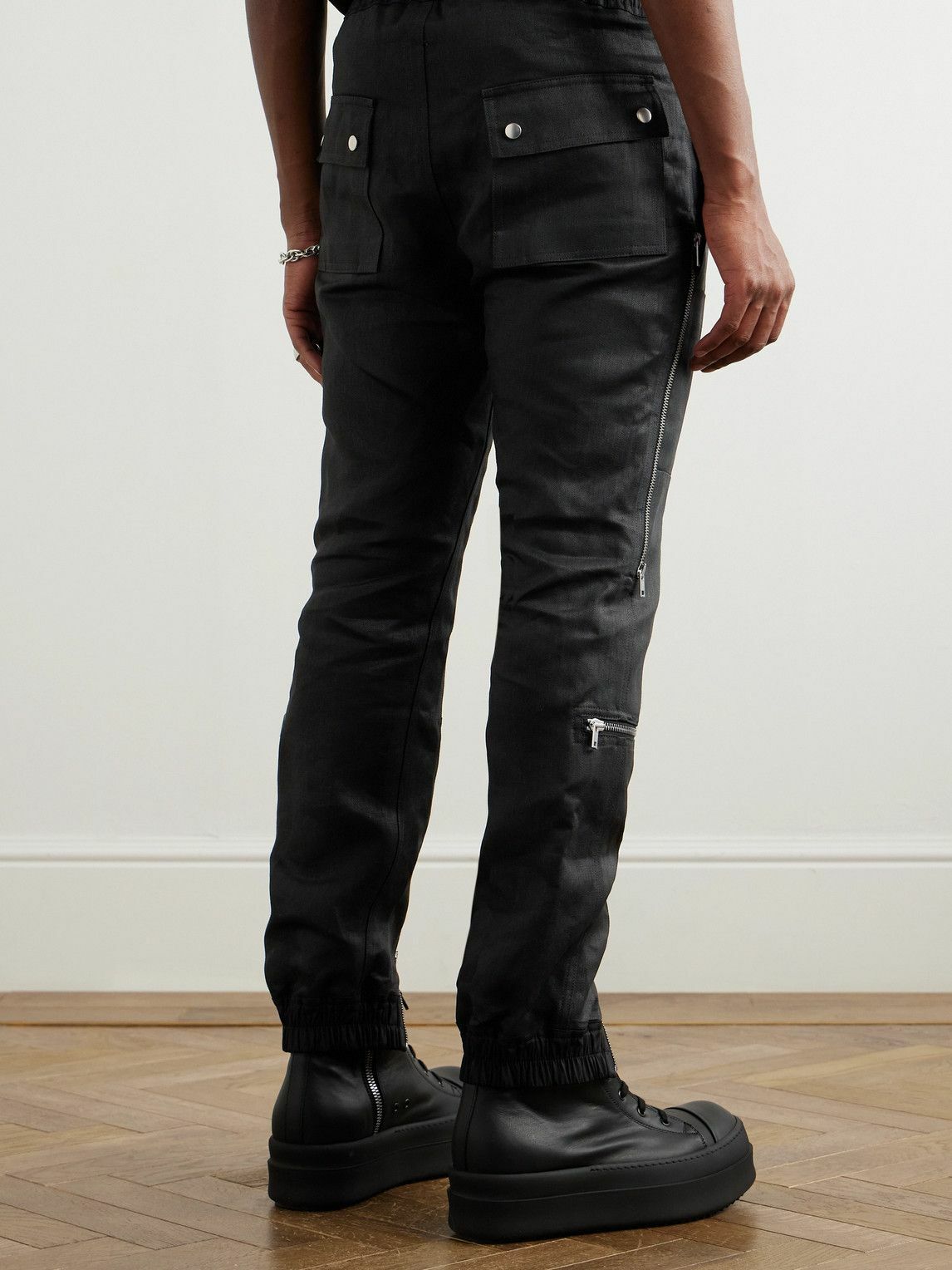 Rick Owens - Tapered Zip-Detailed Linen-Canvas Cargo