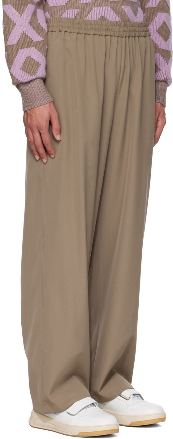 Cotton drawstring trousers, beige, Tape A L'oeil