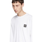 Stone Island White Logo T-Shirt