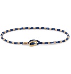 Mikia - Gold-Tone and Rope Bracelet - Blue