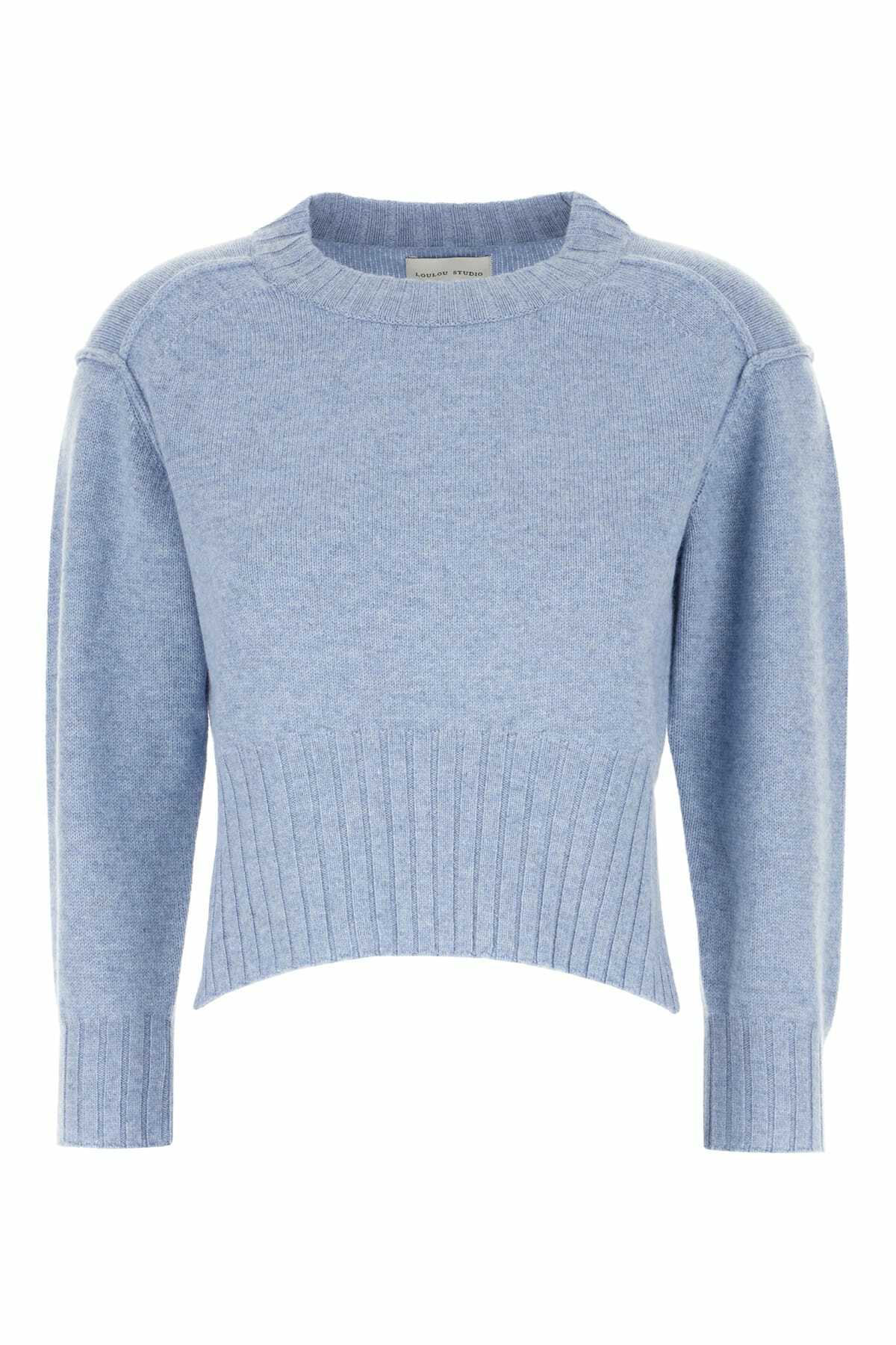 Loulou Studio Powder Blue Cashmere Lian Sweater