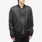 Balmain Men's Reversible Macro Monogram Bomber Jacket in Ivory/Black