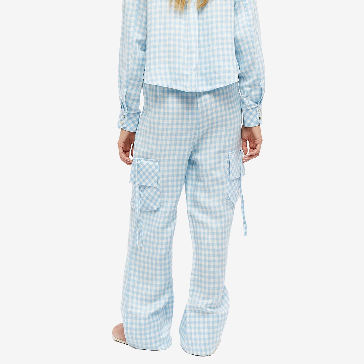 Sleeper Women's Safari Cargo Pants in Blue/White Sleeper