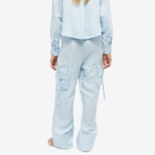 Sleeper Women's Safari Cargo Pants in Blue/White