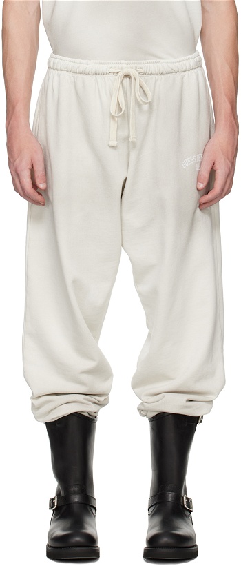 Photo: GUESS USA Off-White Printed Sweatpants