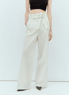 Max Mara Pinstriped Canvas Pants