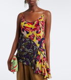 Dries Van Noten Printed asymmetric top