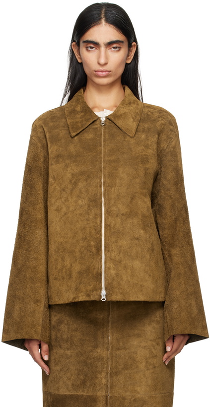 Photo: Gabriela Coll Garments Brown No.285 Leather Jacket