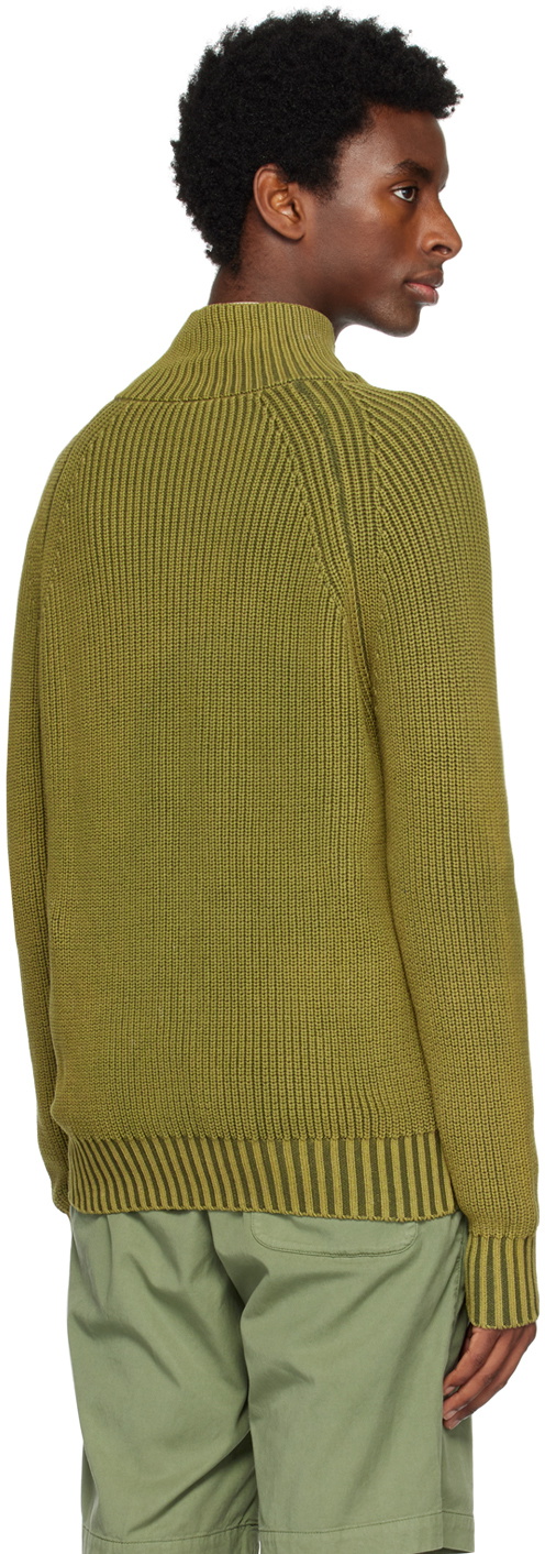 ASPESI Green Turtleneck Sweater Aspesi