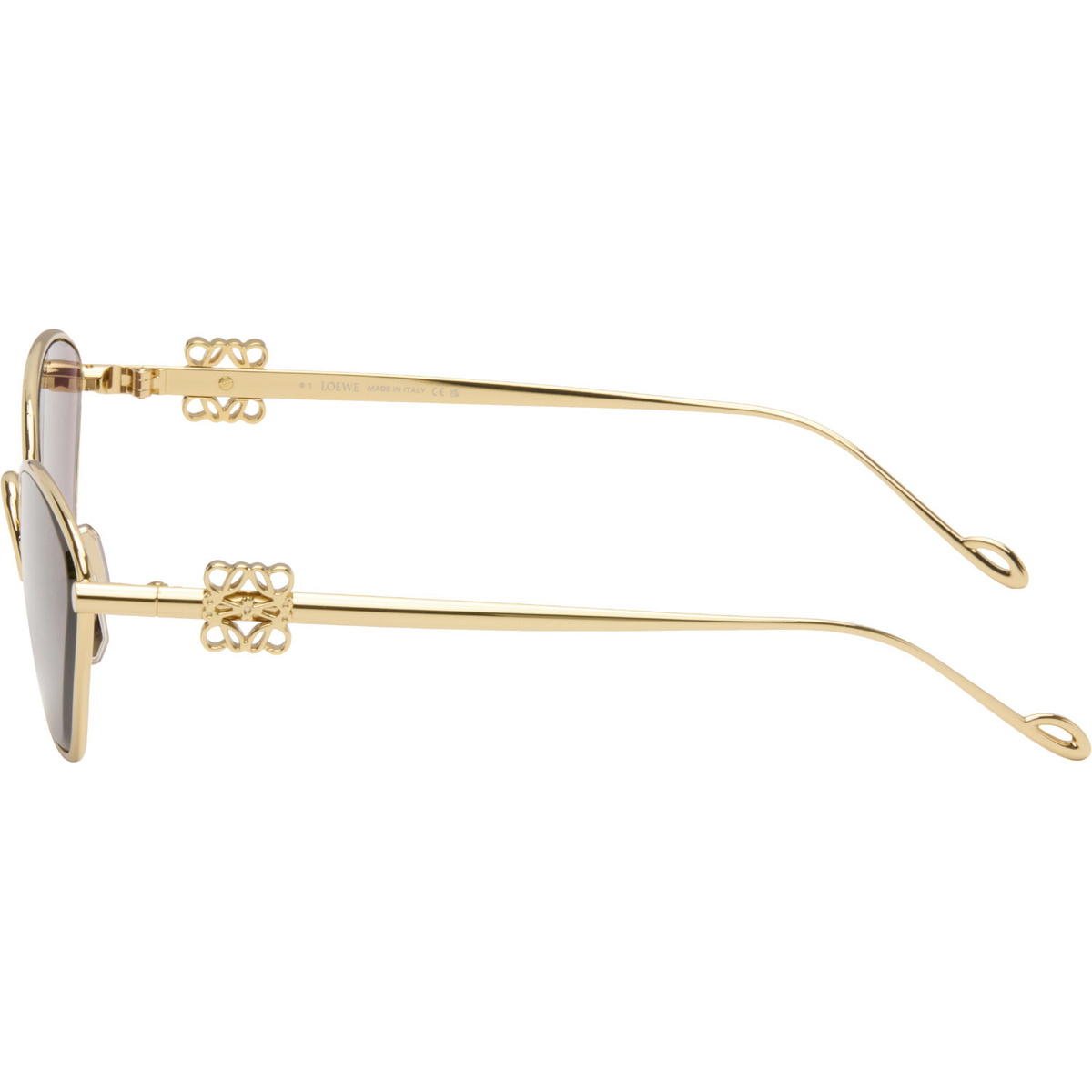 LOEWE Gold Anagram Hexagonal Sunglasses