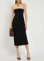 Anine Bing Rosa Stretch-knit Midi Dress Black