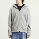 MASTERMIND WORLD Men's OG Embroidery-Ish Zip-Up Hoodie in Top Grey