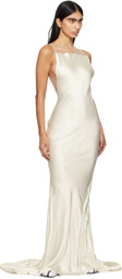 Maison Margiela Off-White Hammered Satin Maxi Dress