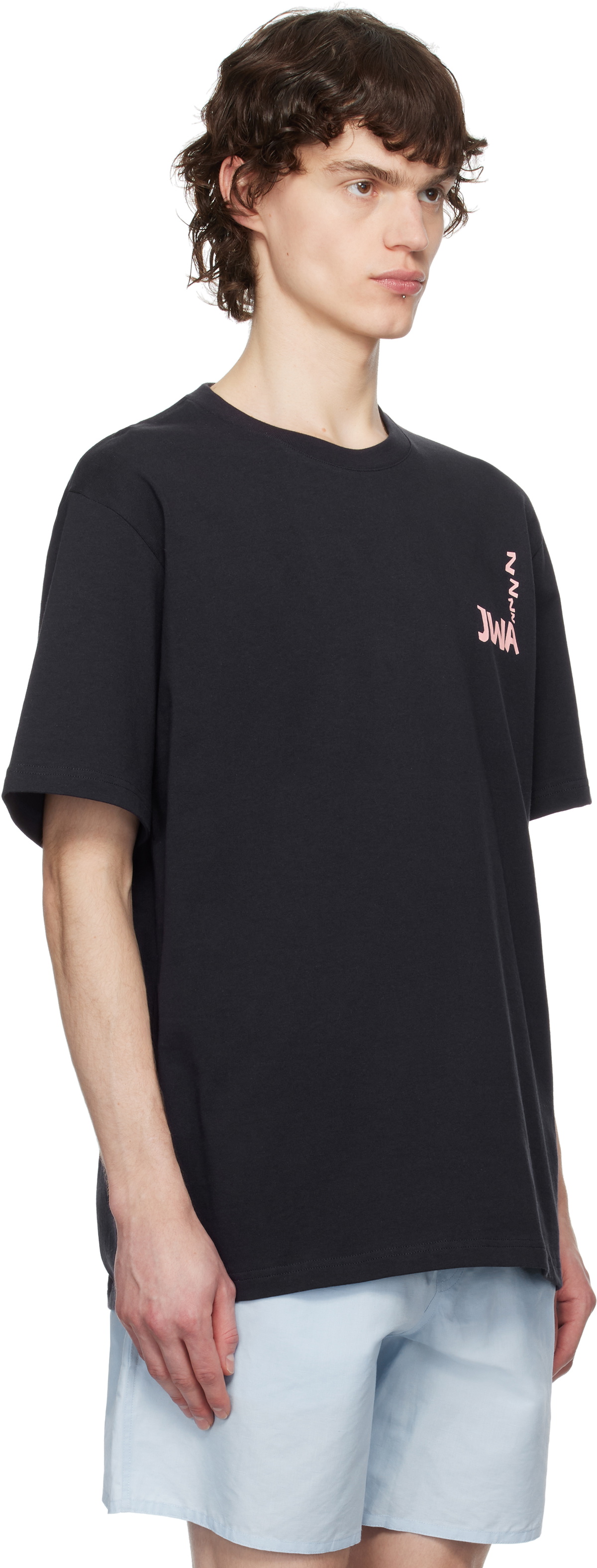 JW Anderson Navy 'JWA' Back Print T-shirt JW Anderson