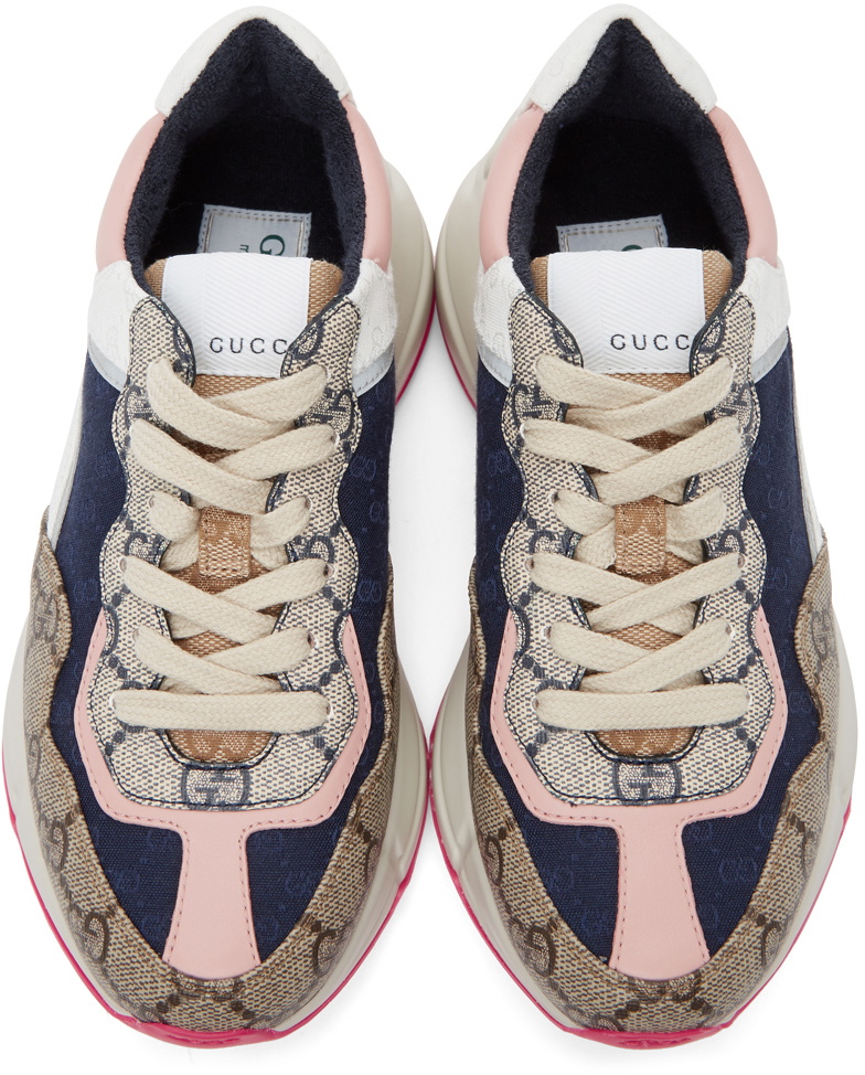 スニーカー GUCCI MULTICOLOR MESH AND RUBBER GUCCI 2.0 SNEAKERS Women's Gucci 2.0 sneaker in grey and Rosso Ancora mesh and