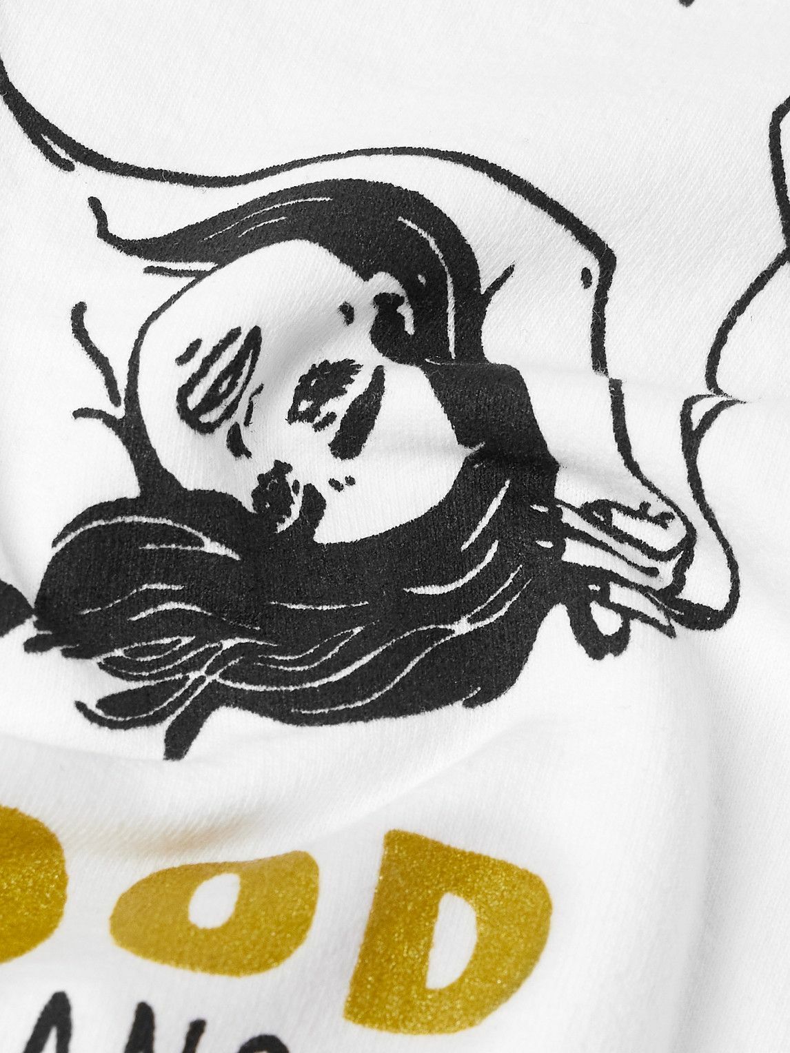 Local Authority LA - Amour Printed Flocked Cotton-Jersey Sweatshirt - White