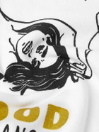 Local Authority LA - Amour Printed Flocked Cotton-Jersey Sweatshirt - White