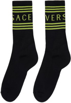 Versace Black 90's Vintage Socks