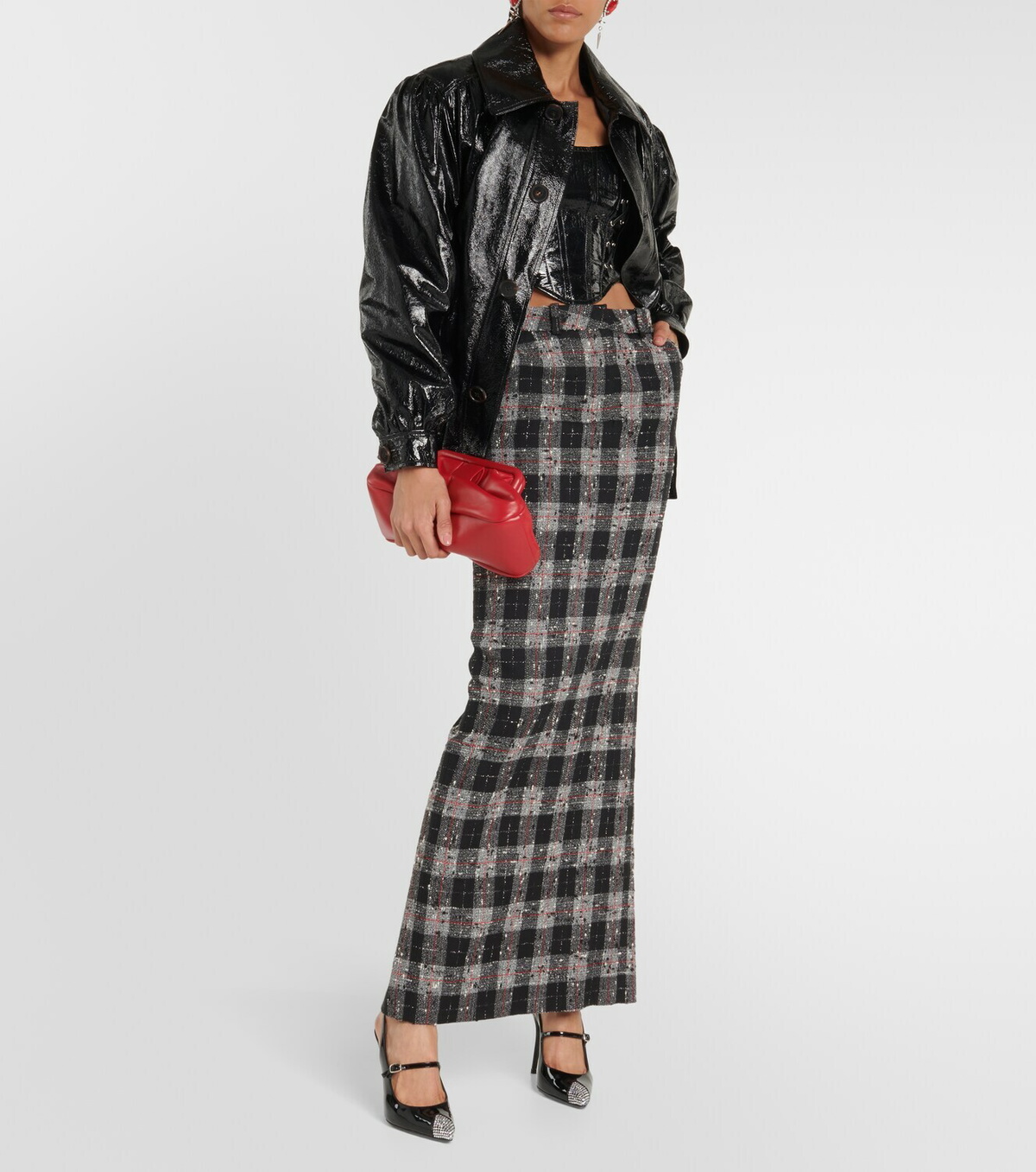 Alessandra Rich Oversized leather jacket