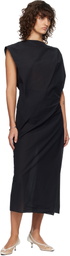 JACQUEMUS Black 'The Drap' Midi Dress