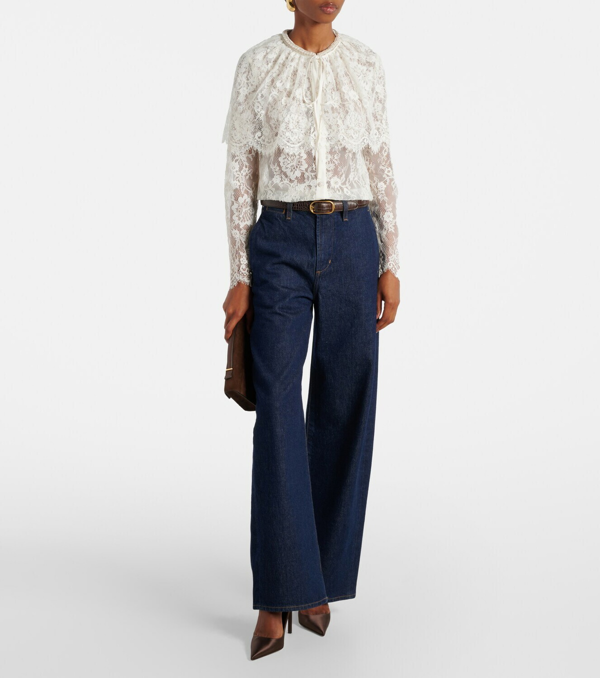 Self-Portrait Caped lace cardigan