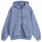 By Parra Men's Not Fade Away Zip Hoodie in Washed Dark Grey