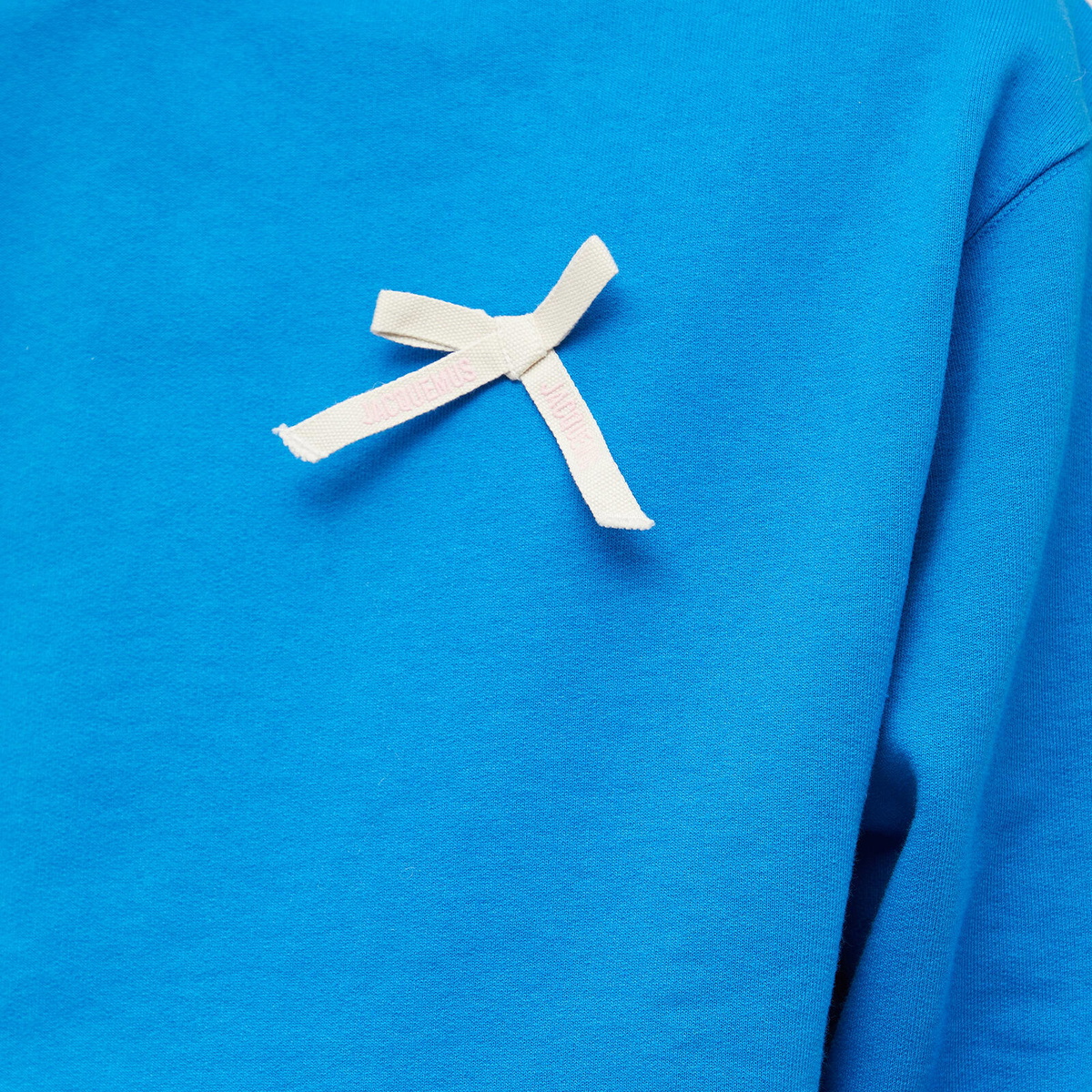 Jacquemus Men's Bow Logo Hoody in Blue Jacquemus