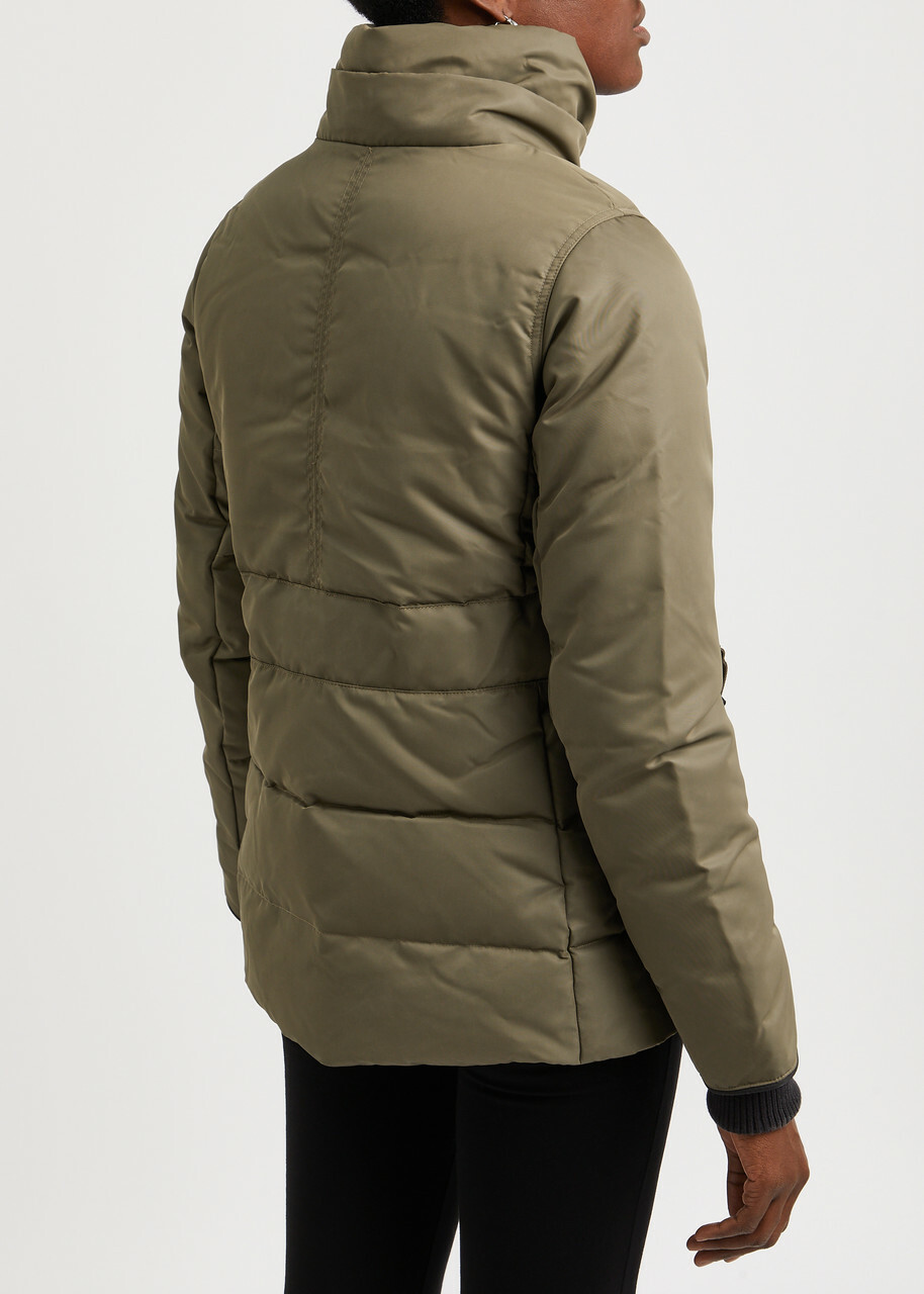 Canada Goose McKenna Belted Performance Satin Jacket Beige