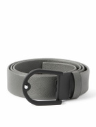 Montblanc - 3.5cm Horseshoe Textured-Leather Belt