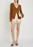 Reformation Millie V-neck Fine-knit top Brown