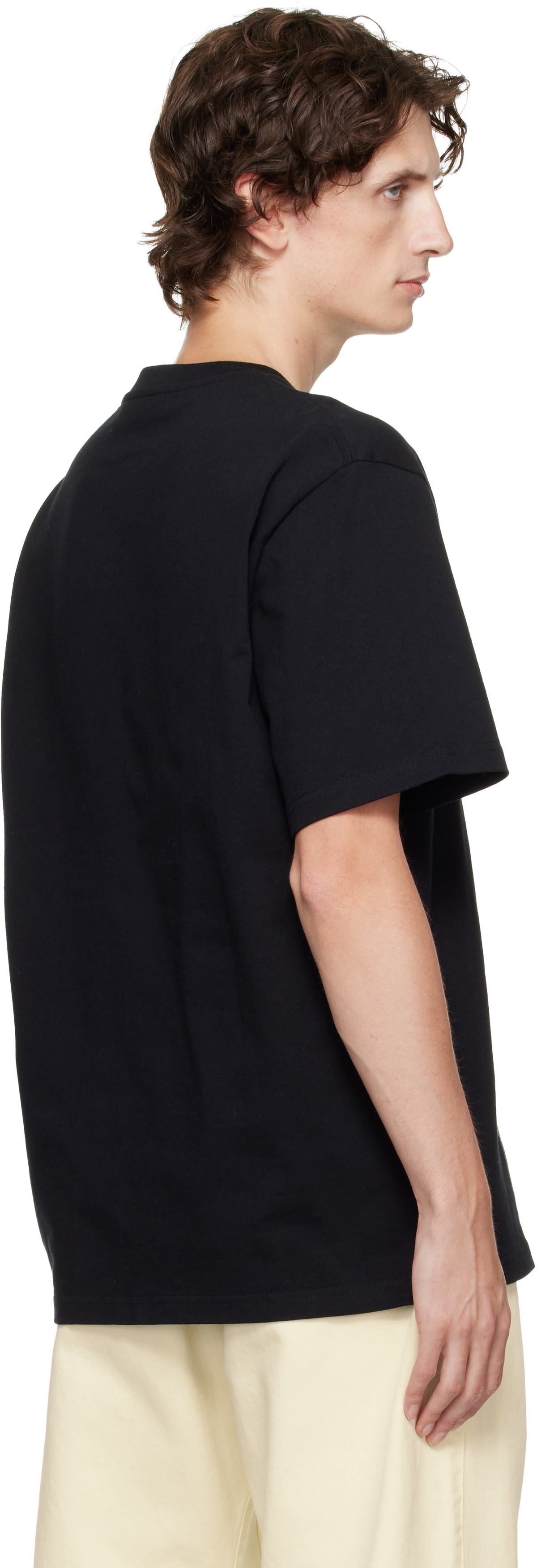 JW Anderson Black Logo Embroidery T-shirt