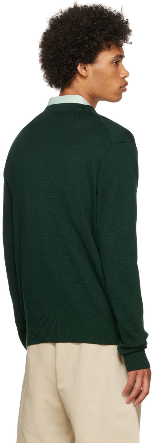 AMI Paris Green Ami de Cœur Cardigan