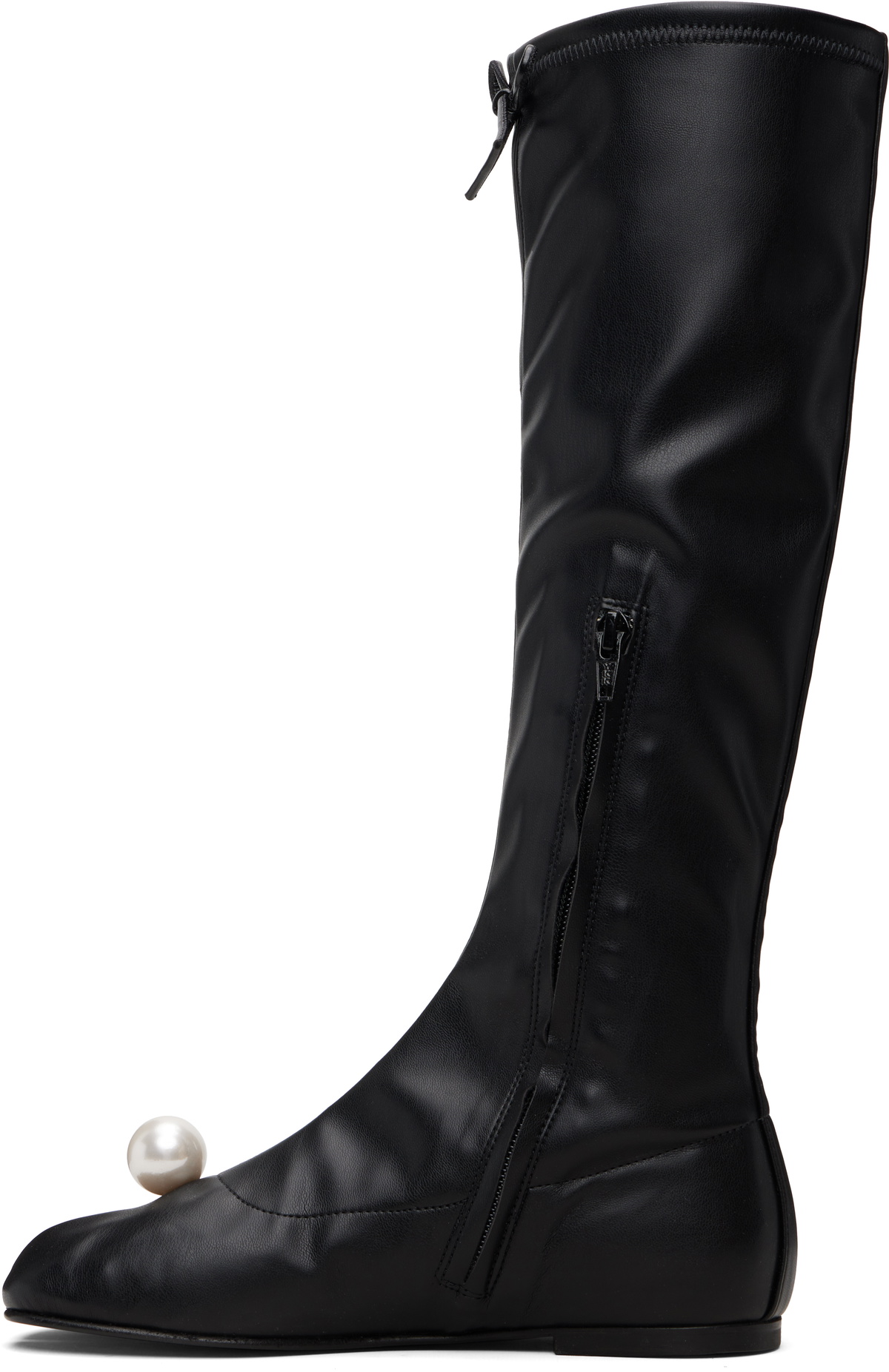 Sandy Liang Black Pearl Sock Boots
