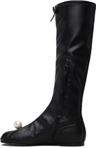 Sandy Liang Black Pearl Sock Boots
