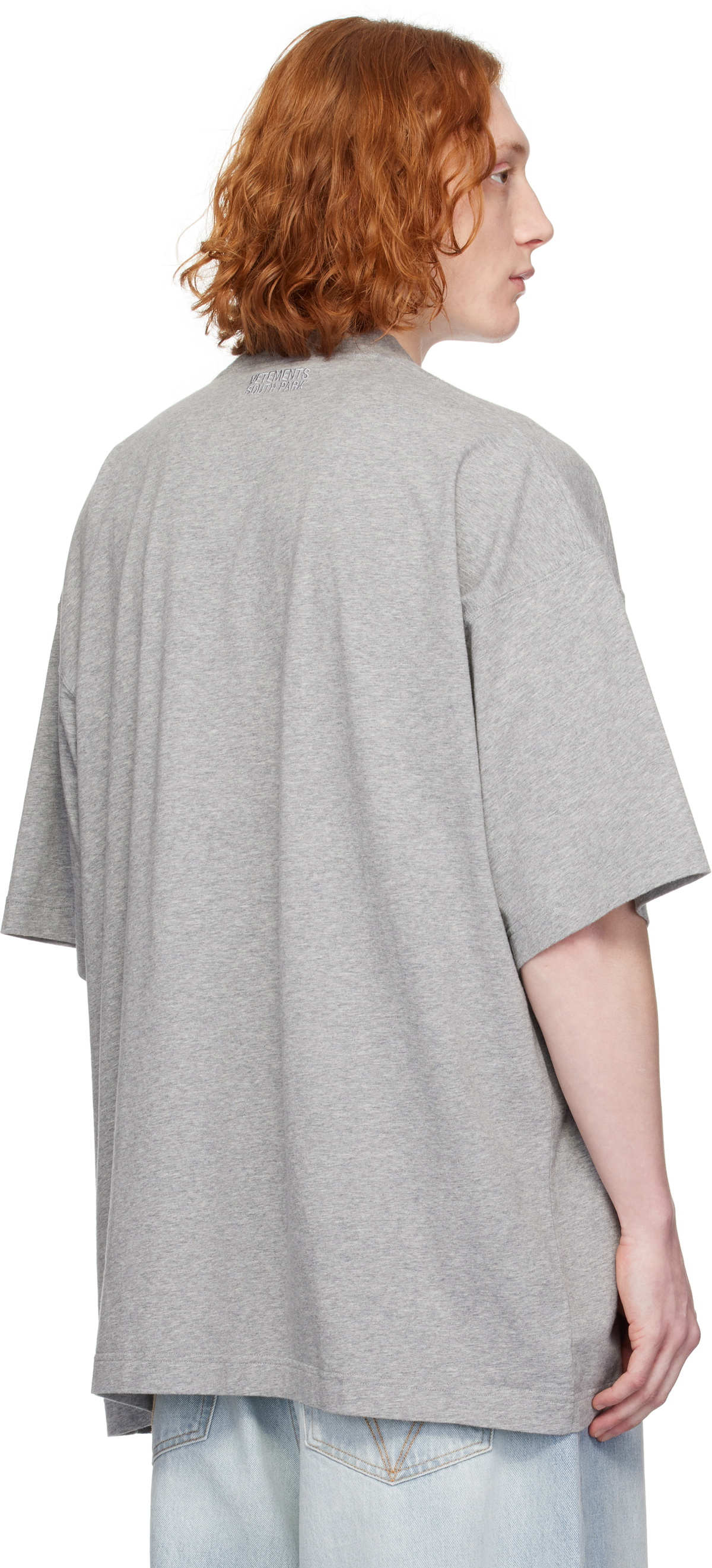 VETEMENTS Gray 'You're a Towel' Oversized T-shirt Vetements