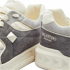 Valentino Men's One Stud Sneakers in Pastel Grey/Ivory