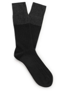 NN07 - Colour-Block Ribbed-Knit Socks