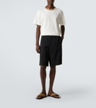 Burberry Burberry Check leather-trimmed thong sandals
