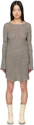 OUR LEGACY Gray Two Face Minidress