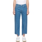 Lanvin Blue Twisted Seam Jeans
