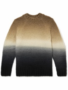 Sacai - Dip-Dyed Wool-Blend Bouclé Sweater - Brown