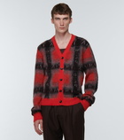 Amiri - Logo mohair-blend cardigan